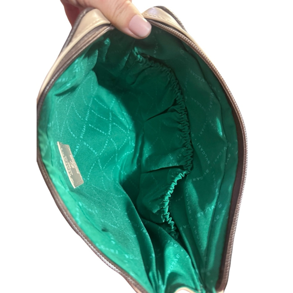 BVLGARI Brown Leather Travel Toiletry Bag Dopp Kit Emirates Exclusive - Picture 7 of 9